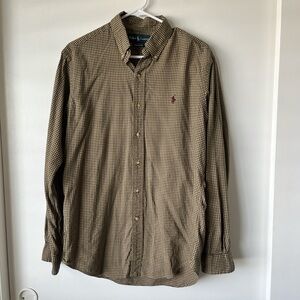 (SOLD) Ralph Lauren Classic Fit Brown Check Button-Down Shirt
